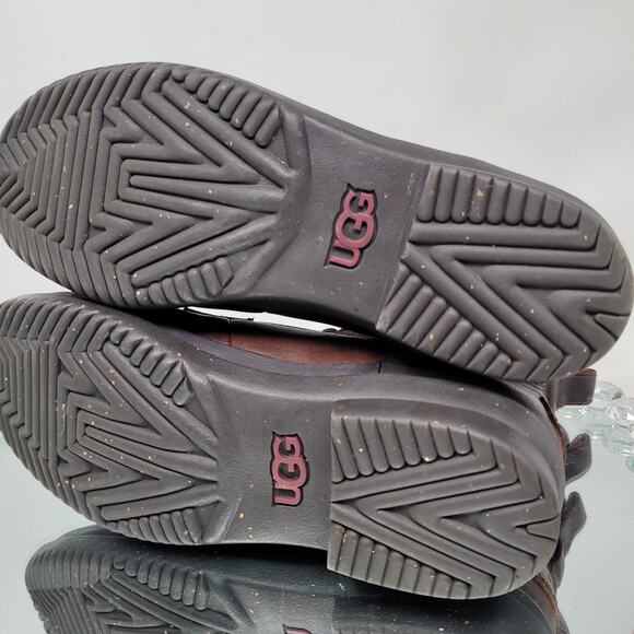 UGG Women's Sz 8 Kesey Brown Leather Waterproof shearling Boots 1005264 99% EXC! - Picture 7 of 9